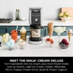 ⁦Ninja CREAMi Deluxe 11-In-1 Ice Cream Maker & Frozen Dessert Maker with 3 Tubs, Makes Ice Cream, Gelato, Sorbet, Frozen Yoghurt, Milkshakes, Slushi & More, 2-in-1 Flavour Option, Silver, NC501⁩ - الصورة ⁦2⁩