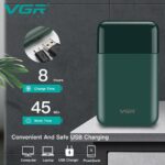⁦ماكينة حلاقة كهربائية للرجال مع أداة تشذيب منبثقة وشحن USB من في جي ار، تشذيب فائق لحلاقة دقيقة مع فرشاة لحية (هدية)، V-390⁩ - الصورة ⁦4⁩