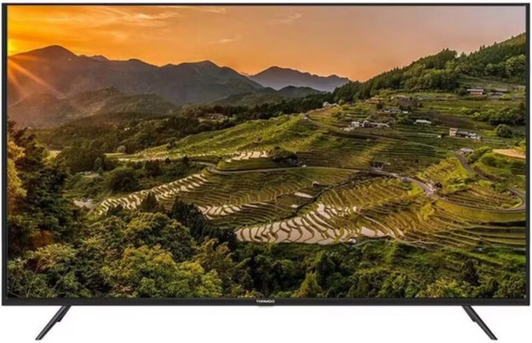 تلفزيون تورنيدو ذكي 4K بدون إطار 65 بوصة مع ريسيفر مدمج 65UA3400E، أسود