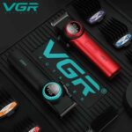 ⁦ماكينة حلاقة كهربائية V-001 برؤوس قابلة للتعديل وشاشة رقمية بسرعة 9000 لفة/الدقيقة للرجال من في جي ار (ألوان متنوعة)⁩ - الصورة ⁦3⁩