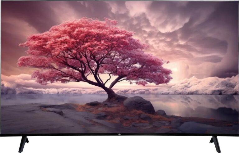 تلفزيون ذكي بشاشة ليد 50 بوصة 4K UHD بتقنية المدى الديناميكي العالي 10 من جاك، تلفزيون بدون إطار مع جهاز استقبال مدمج - لون أسود - 50JD8131F