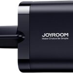شاحن حائط JR-TCN01 بقدرة 12 واط للشحن السريع مزود بمنفذين USB نوع A بتصميم صغير مناسب للسفر من جوي روم، أسود