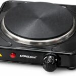 Home Gold 1 Eye Electric Cooker, 1000 Watts, Non-Stick Surface with Temperature Levels, Overheat Protection, Auto Shut-Off, Black -13-2023