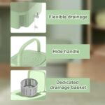 ⁦Folding Washing Machine Mini Automatic Clothes Washing Machine Portable Lightweight Underwear Washer for Travel Camping Apartment Laundry (Green)⁩ - الصورة ⁦3⁩