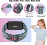 ⁦Dl3 Mobilak Strap Compatible with Huawei Band 8 / Huawei Band 9 / Huawei Band 10, Soft Elastic Nylon Straps, Adjustable Stretchy Sports Replacement Bracelets Wristbands for Women Men⁩ - الصورة ⁦3⁩