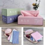 ⁦Goodern 20 Sheets Disposable Cleaning Cloths Cleaning Towels Microfiber Towel,Reusable Dish Cloths with Dispenser Box,Lazy Rags Car Wipes,Multi-Purpose Cleaning Cloths for Home Kitchen Hospital-Green⁩ - الصورة ⁦9⁩