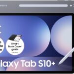 تابلت سامسونج جالاكسي تاب S10+ بتقنية الذكاء الاصطناعي، تابلت اندرويد ذاكرة رام 12 جيجابايت ذاكرة 512 جيجابايت شاشة أموليد، طلاء مضاد للانعكاس، يتضمن قلم ستايلس شبكة الجيل الخامس، لون رمادي Moonstone