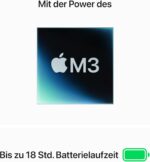 ⁦ابل لابتوب ماك بوك اير 2024 13 انش مع شريحة M3: شاشة ليكويد ريتينا 13.6 انش، ذاكرة RAM 8GB، ذاكرة تخزين SSD 512GB، لوحة مفاتيح مضيئة، كاميرا فيس تايم HD 1080p، ميترناخت⁩ - الصورة ⁦3⁩