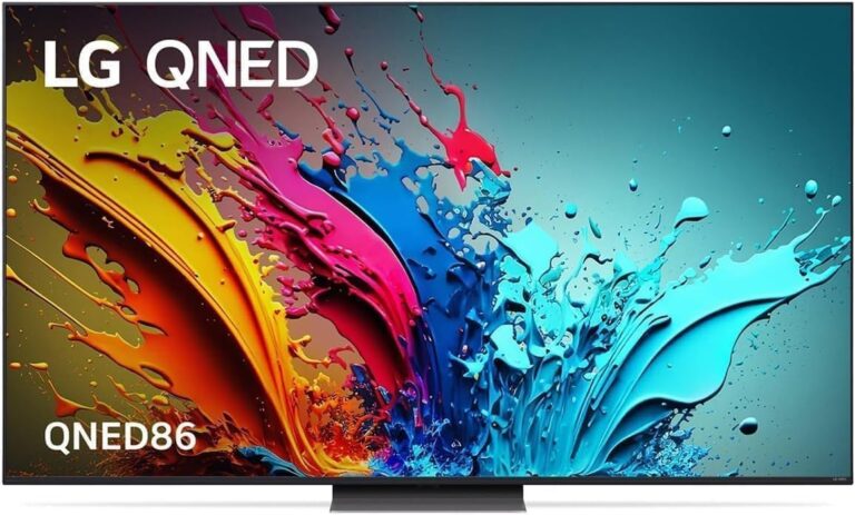 تلفزيون ذكي QNED86 بدقة 4K مقاس 65 بوصة طراز 65QNED86T6A من ال جي، معالج ذكاء اصطناعي، تقنية المدى الديناميكي العالي HDR 10، ويب او اس 24، جهاز تحكم عن بعد سحري