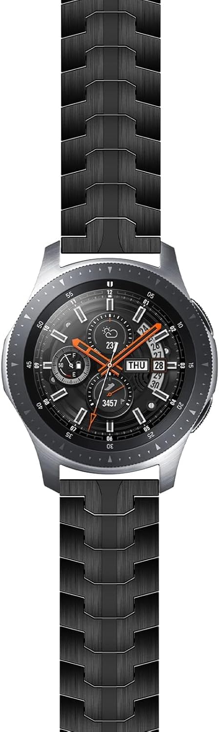 V VOLT 22mm Band Compatible with Samsung Galaxy Watch 3 Band 45mm/Huawei Watch GT2 46mm, Stainless Steel Replacement Strap Men Women for Samsung Gear S3 Frontier