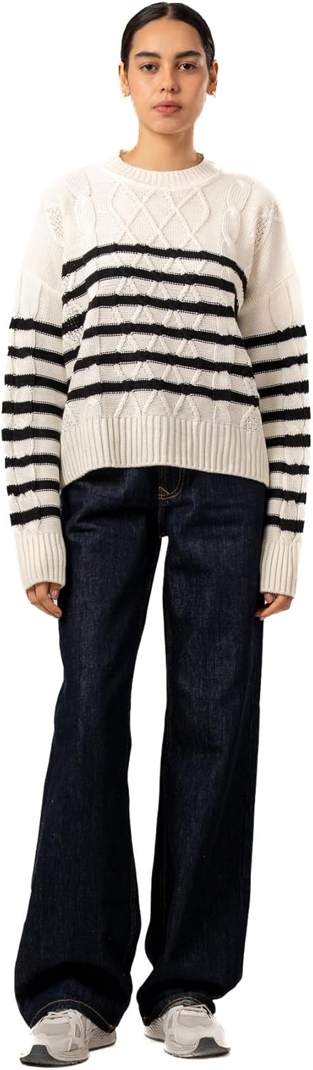ASTK Womens Striped Pullover Sweater