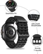 ⁦Rugged Band Compatible with Samsung Galaxy Watch 7 Ultra Band 47mm, Silicone Sport Strap Marine Bands for Galaxy Watch Ultra 2024 Men Women⁩ - الصورة ⁦5⁩