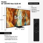 ⁦تلفزيون ذكي بتقنية QLED من فئة Neo QLED QN70F بدقة 4K بحجم 55 بوصة (موديل 2026) معالج NQ4 AI Gen2 تقنية Matrix Slim وMotion Xcelerator بتردد 144 هرتز مع ريموت كنترول يعمل بالخلايا الشمسية و USB Type-C⁩ - الصورة ⁦2⁩