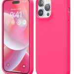 elago Liquid Silicone Case Compatible with iPhone 14 Pro Max Case (6.7"), Premium Silicone, Full Body Protection - 3 Layer Shockproof Phone Cover, Anti-Scratch Soft Microfiber Lining (Ice Red)