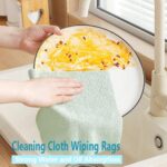 ⁦Goodern 20 Sheets Disposable Cleaning Cloths Cleaning Towels Microfiber Towel,Reusable Dish Cloths with Dispenser Box,Lazy Rags Car Wipes,Multi-Purpose Cleaning Cloths for Home Kitchen Hospital-Green⁩ - الصورة ⁦4⁩