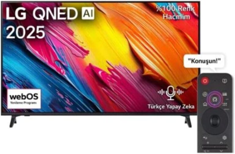 Lg 65 Inch 165 Screen Smart 4K Ai Magic Controller with Satellite Receiver Qned Tv 2025,Black