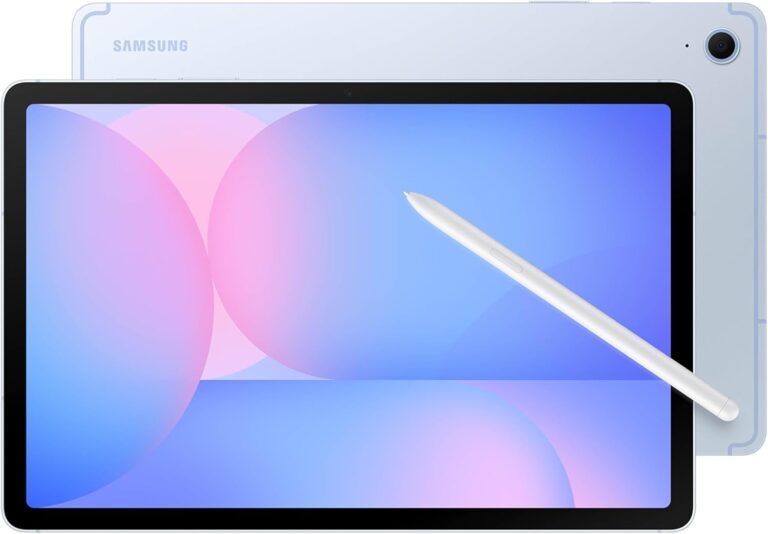 تابلت جالاكسي تاب S10 FE 256GB اندرويد وواي فاي، شاشة كبيرة، عمر بطارية طويل ومعالج اكسينوس 1580 مقاوم للماء بتصنيف IP68 وتحديث 90 هرتز وقلم ستايلس لتدوين الملاحظات من سامسونج، إصدار أمريكي، أزرق
