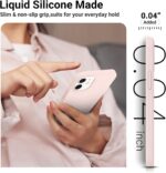 ⁦AOTESIER Compatible with iPhone 12 Phone Case and iPhone 12 Pro Case 6.1 inch,Silky Touch Premium Soft Liquid Silicone Rubber Anti-Fingerprint Full-Body Protective Flexible Bumper Case (Chalk Pink)⁩ - الصورة ⁦3⁩