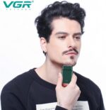 ⁦ماكينة حلاقة كهربائية للرجال مع أداة تشذيب منبثقة وشحن USB من في جي ار، تشذيب فائق لحلاقة دقيقة مع فرشاة لحية (هدية)، V-390⁩ - الصورة ⁦7⁩