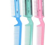 مشط حلاقة مزدوج الحواف للشعر الخفيف، مشط حلاقة الشعر لتصفيف الشعر مناسب للمنزل للرجال والنساء، لون عشوائي، (1 قطعة)