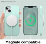 elago Compatible with iPhone 13 Case, Liquid Silicone Case, Full Body Screen Camera Protective Cover, Shockproof, Slim Phone Case, Anti-Scratch Soft Microfiber Lining, 6.1 inch (Aqua Sky) - الصورة 8