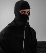 ⁦هودي الشبح القطني بسحاب كامل لتغطية الوجه من ميزة – تصميم سادة، بطانة ناعمة، مقاوم للوبر والانكماش، مثالي للتخفي والطقس البارد، للرجال والنساء⁩ - الصورة ⁦5⁩