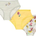 CARINA Girls Pack of 3 Girly Colored Briefs Underwear (pack of 3)
