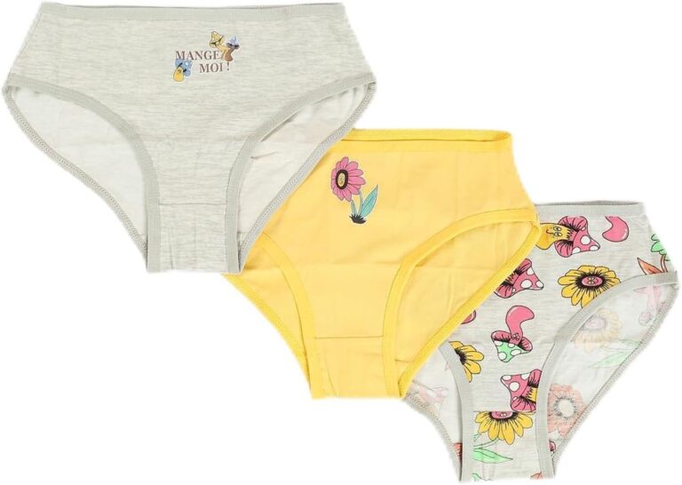 CARINA Girls Pack of 3 Girly Colored Briefs Underwear (pack of 3)