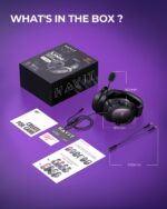 ⁦سماعات راس للالعاب H2002d من هافيت لاجهزة بلاي ستيشن 4 وبلاي ستيشن 5 والكمبيوتر وXbox Series X|S وXbox One مع ميكروفون - مشغلات 53 ملم - اطار الومنيوم متين⁩ - الصورة ⁦10⁩