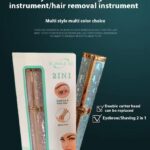 جهاز إزالة شعر الوجه والحواجب للنساء، ماكينة حلاقة كهربائية 2 في 1 للوجه والجسم، أداة إزالة شعر الحواجب، أنيقة ومحمولة، سريعة ولجميع المناسبات، HX-206، (وردي)