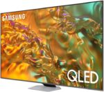 ⁦تلفزيون سامسونج 55 بوصة بمعالج كوانتوم ودقة 4K QLED، لون اكليبس سيلفر، QA55Q80DAUXEG [موديل 2024]⁩ - الصورة ⁦3⁩