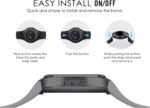 ⁦MoKo Watch Band Compatible with Samsung Gear S2, Soft Silicone Replacement Sport Band fit Gear S2 (SM-R720 / SM-R730 ONLY) Smart Watch, NOT FIT S2 Classic (SM-R732 & SM-R735), NOT FIT Gear Fit2, GRAY⁩ - الصورة ⁦6⁩