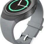 MoKo Watch Band Compatible with Samsung Gear S2, Soft Silicone Replacement Sport Band fit Gear S2 (SM-R720 / SM-R730 ONLY) Smart Watch, NOT FIT S2 Classic (SM-R732 & SM-R735), NOT FIT Gear Fit2, GRAY