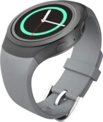 MoKo Watch Band Compatible with Samsung Gear S2, Soft Silicone Replacement Sport Band fit Gear S2 (SM-R720 / SM-R730 ONLY) Smart Watch, NOT FIT S2 Classic (SM-R732 & SM-R735), NOT FIT Gear Fit2, GRAY