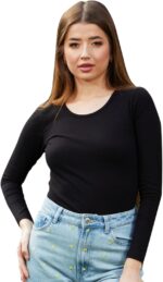 ملابس داخلية توب كات بأكمام طويلة للنساء من كومودو (عبوة من قطعة واحدة)