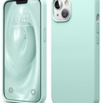 elago Compatible with iPhone 13 Case, Liquid Silicone Case, Full Body Screen Camera Protective Cover, Shockproof, Slim Phone Case, Anti-Scratch Soft Microfiber Lining, 6.1 inch (Aqua Sky)