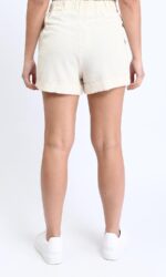 ⁦Dsisskai Womens Casual Shorts Feminine Slip On Casual Shorts - Light Beige⁩ - الصورة ⁦2⁩