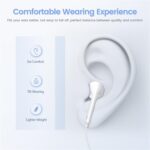 ⁦سماعات رأس سلكية بطرف USB نوع C مع ميكروفون وجهاز تحكم، سماعات أذن عازلة للضوضاء متوافقة مع موبايل آيفون 16 وآيفون 16 برو ماكس وآيباد برو ومعظم الأجهزة ذات مقبس USB نوع C⁩ - الصورة ⁦4⁩