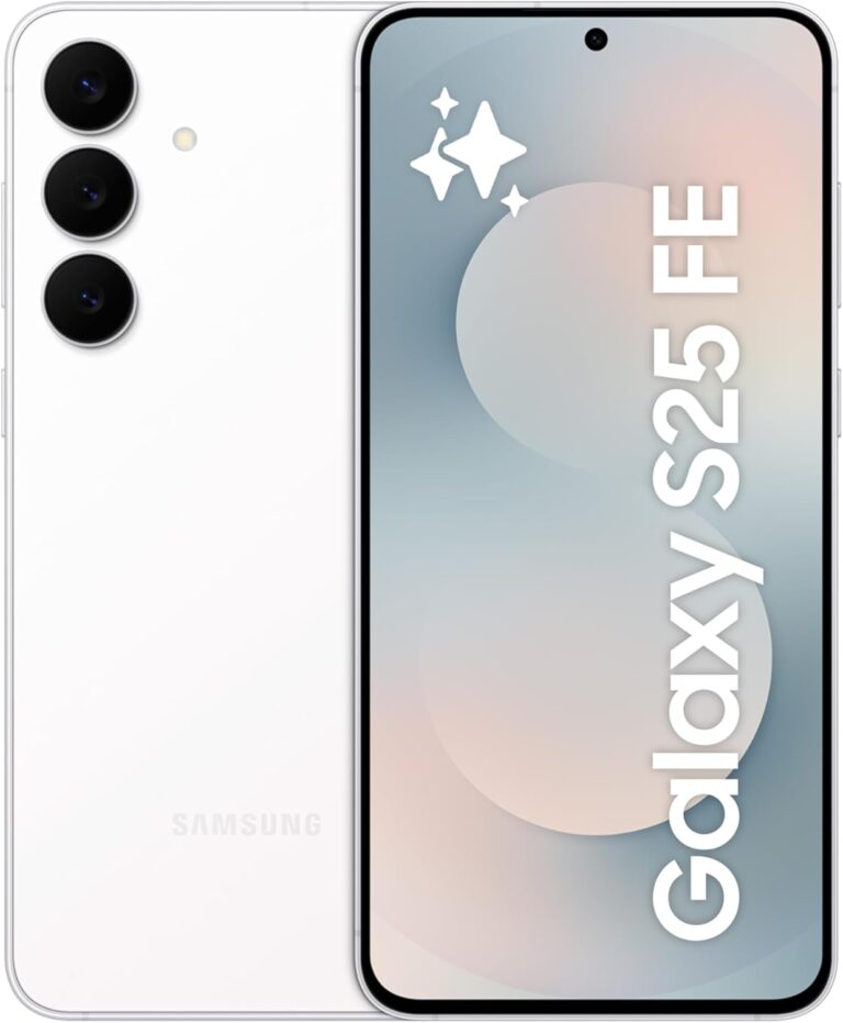 Samsung Galaxy S25 FE, 5G, Smartphone, Android, 256GB Storage, 8GB RAM, White, Octa Core, 1.3GHz, 6.7-inch, Full HD, 120Hz-1 Year Warranty/Local Version