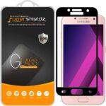 Supershieldz (2 Pack) Designed for Samsung Galaxy A3 (2017) (Not Fit for 2016 Version) Tempered Glass Screen Protector, (Full Screen Coverage) Anti Scratch, Bubble Free (Black)