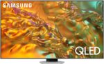 تلفزيون سامسونج 55 بوصة بمعالج كوانتوم ودقة 4K QLED، لون اكليبس سيلفر، QA55Q80DAUXEG [موديل 2024]