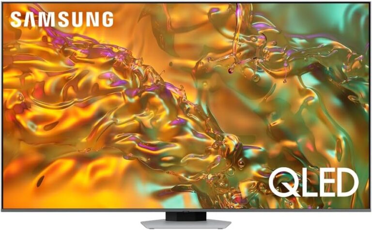تلفزيون سامسونج 55 بوصة بمعالج كوانتوم ودقة 4K QLED، لون اكليبس سيلفر، QA55Q80DAUXEG [موديل 2024]
