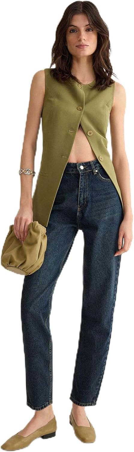 Trendyol Woman High Waist Mom Jeans TWOSS25JE00136 Jeans