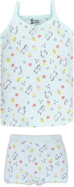 ⁦Funny Bunny Girls' Cotton Sleepwear Underwear Set,Tank Top with Shorts, 2 Piece Set⁩ - الصورة ⁦6⁩