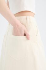 ⁦DeFacto Womens Special Collection Denim Long Fit Skirt E1294AX Skirt⁩ - الصورة ⁦5⁩