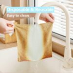 ⁦Goodern 20 Sheets Disposable Cleaning Cloths Cleaning Towels Microfiber Towel,Reusable Dish Cloths with Dispenser Box,Lazy Rags Car Wipes,Multi-Purpose Cleaning Cloths for Home Kitchen Hospital-Green⁩ - الصورة ⁦6⁩