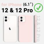 ⁦AOTESIER Compatible with iPhone 12 Phone Case and iPhone 12 Pro Case 6.1 inch,Silky Touch Premium Soft Liquid Silicone Rubber Anti-Fingerprint Full-Body Protective Flexible Bumper Case (Chalk Pink)⁩ - الصورة ⁦2⁩