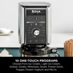 ⁦Ninja CREAMi Deluxe 11-In-1 Ice Cream Maker & Frozen Dessert Maker with 3 Tubs, Makes Ice Cream, Gelato, Sorbet, Frozen Yoghurt, Milkshakes, Slushi & More, 2-in-1 Flavour Option, Silver, NC501⁩ - الصورة ⁦4⁩