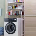 Storage Rack Shelf 3-Layer Washing Machine Storage Rack, Adjustable Non Slip/Over The Toilet Rack Organizer, Bathroom Shelf Space Saving Organizer, Metal Powder Coated Floor Standing Rack