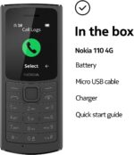 ⁦Nokia 110 4G with Volte HD Calls, Up to 32GB External Memory, FM Radio (Wired & Wireless Dual Mode), Games, Torch | Charcoal (Nokia 110 DS-4G)⁩ - الصورة ⁦6⁩
